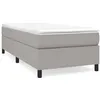 Image de vidaXL Cadre de lit Gris clair 90x200 cm Tissu