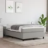 Image de vidaXL Cadre de lit Gris clair 120x200 cm Tissu