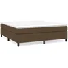Image de vidaXL Vidaxl Sommier À Ressorts De Lit Marron Foncé 160x200 Cm Tissu