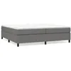 Image de vidaXL Cadre de lit Gris foncÃ© 200 x 200 cm Tissu