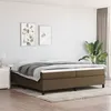 Image de vidaXL Cadre de lit sans matelas marron foncé 200x200 cm tissu3120889