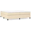 Image de vidaXL Sommier Ã  ressorts de lit CrÃ¨me 200x200 cm Tissu