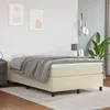 Image de vidaXL Sommier à ressorts de lit Crème 120x200 cm Similicuir