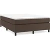 Image de vidaXL vidaXL Cadre de lit Marron 140x190 cm Similicuir