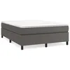 Image de vidaXL Cadre de lit Gris 140x190 cm Similicuir