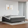 Image de vidaXL Cadre de lit Gris 160x200 cm Similicuir