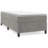 Image de vidaXL Cadre de lit Gris clair 90x200 cm Velours