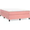 Image de vidaXL Vidaxl Cadre De Lit Rose 140x190 Cm Velours