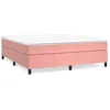 Image de vidaXL Cadre de lit Rose 180x200 cm Velours