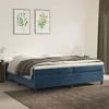 Image de vidaXL Cadre de lit Bleu foncé 200x200 cm Velours