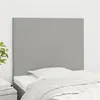 Image de vidaXL Têtes de lit 2 pcs Gris clair 90x5x78/88 cm Tissu