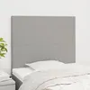 Image de vidaXL TÃªtes de lit 2 pcs Gris clair 90x5x78/88 cm Tissu