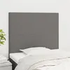 Image de vidaXL Têtes de lit 2 pcs Gris foncé 90x5x78/88 cm Tissu