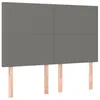 Image de vidaXL TÃªtes de lit 4 pcs Gris foncÃ© 72x5x78/88 cm Tissu