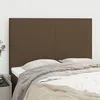 Image de vidaXL Têtes de lit 4 pcs Marron foncé 72x5x78/88 cm Tissu
