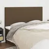 Image de vidaXL Têtes de lit 4 pcs Marron Foncé 80x5x78/88 cm Tissu