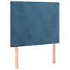 Image de vidaXL TÃªtes de lit 2 pcs Bleu foncÃ© 80x5x78/88 cm Velours