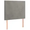 Image de vidaXL TÃªtes de lit 2 pcs Gris clair 100x5x78/88 cm Velours