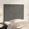 Image de vidaXL Têtes de lit 2 pcs Gris foncé 100x5x78/88 cm Velours