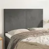 Image de vidaXL Têtes de lit 4 pcs Gris foncé 72x5x78/88 cm Velours