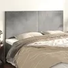 Image de vidaXL Têtes de lit 4 pcs Gris clair 80x5x78/88 cm Velours