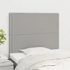 Image de vidaXL Têtes de lit 2 pcs Gris clair 90x5x78/88 cm Tissu