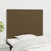 Image de vidaXL Têtes de lit 2 pcs Marron Foncé 90x5x78/88 cm Tissu
