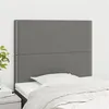 Image de vidaXL Têtes de lit 2 pcs Gris foncé 100x5x78/88 cm Tissu