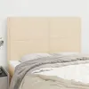 Image de vidaXL Têtes de lit 4 pcs Crème 72x5x78/88 cm Tissu