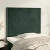 Image de vidaXL Têtes de lit 2 pcs Vert foncé 90x5x78/88 cm Velours