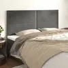 Image de vidaXL Têtes de lit 4 pcs Gris foncé 90x5x78/88 cm Velours