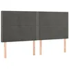 Image de vidaXL TÃªtes de lit 4 pcs Gris foncÃ© 100x5x78/88 cm Velours