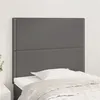 Image de vidaXL Têtes de lit 2 pcs Gris 100x5x78/88 cm Similicuir