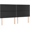 Image de vidaXL TÃªtes de lit 4 pcs Noir 100x5x78/88 cm Similicuir