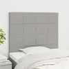Image de vidaXL Têtes de lit 2 pcs Gris clair 90x5x78/88 cm Tissu
