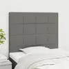 Image de vidaXL Têtes de lit 2 pcs Gris foncé 90x5x78/88 cm Tissu