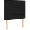 Image de vidaXL TÃªtes de lit 2 pcs Noir 90x5x78/88 cm Tissu