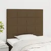 Image de vidaXL Têtes de lit 2 pcs Marron Foncé 90x5x78/88 cm Tissu