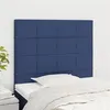 Image de vidaXL Têtes de lit 2 pcs Bleu 90x5x78/88 cm Tissu