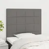 Image de vidaXL Têtes de lit 2 pcs Gris foncé 100x5x78/88 cm Tissu