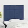 Image de vidaXL Têtes de lit 2 pcs Bleu 100x5x78/88 cm Tissu