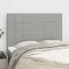 Image de vidaXL Têtes de lit 4 pcs Gris clair 72x5x78/88 cm Tissu