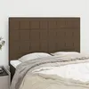 Image de vidaXL Têtes de lit 4 pcs Marron foncé 72x5x78/88 cm Tissu3116333