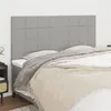 Image de vidaXL Têtes de lit 4 pcs Gris clair 80x5x78/88 cm Tissu