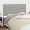 Image de vidaXL Têtes de lit 4 pcs Gris clair 90x5x78/88 cm Tissu