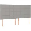 Image de vidaXL TÃªtes de lit 4 pcs Gris clair 100x5x78/88 cm Tissu