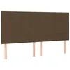 Image de vidaXL TÃªtes de lit 4 pcs Marron foncÃ© 100x5x78/88 cm Tissu