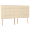 Image de vidaXL TÃªtes de lit 4 pcs CrÃ¨me 100x5x78/88 cm Tissu