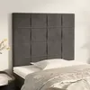 Image de vidaXL Têtes de lit 2 pcs Gris foncé 90x5x78/88 cm Velours3116369
