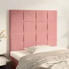 Image de vidaXL Têtes de lit 2 pcs Rose 90x5x78/88 cm Velours3116373